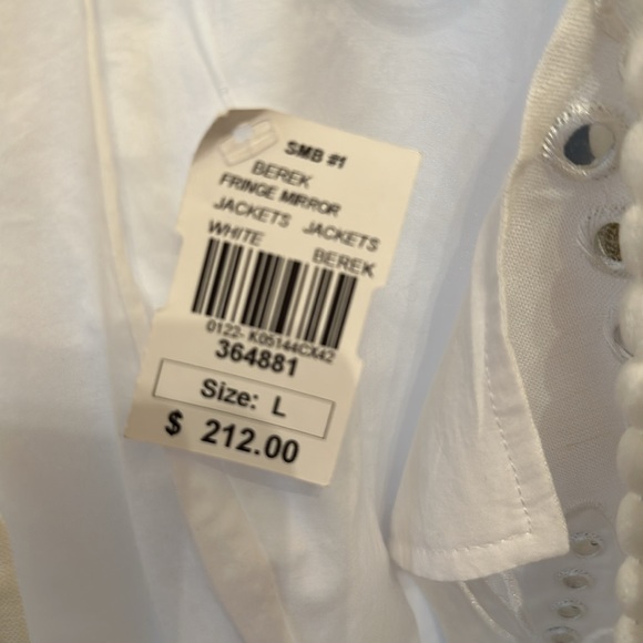 Fringe mirror jacket.  White.  New with tags - Picture 8 of 8